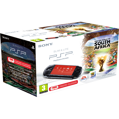 PSP 3008 Black + 2010 FIFA WORLD CUP