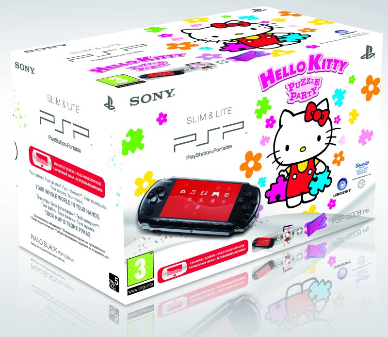 PSP 3008 Black + Hello Kitty