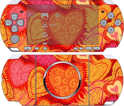 Винил для PSP Сердечки
